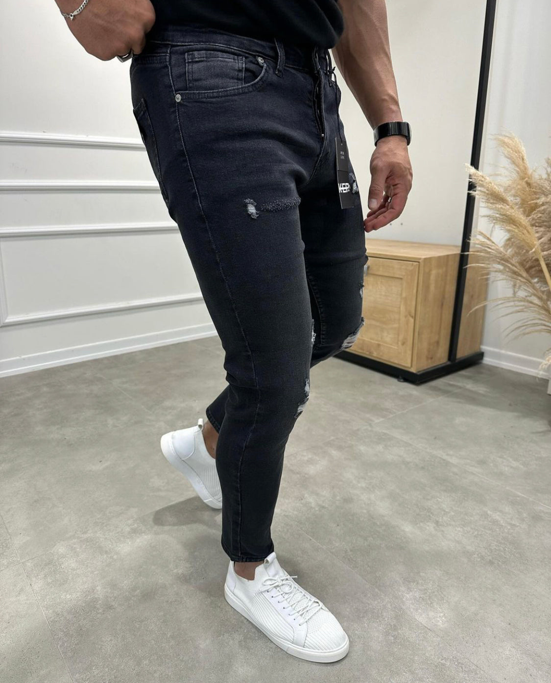 Schwarze Slim Fit Jeans