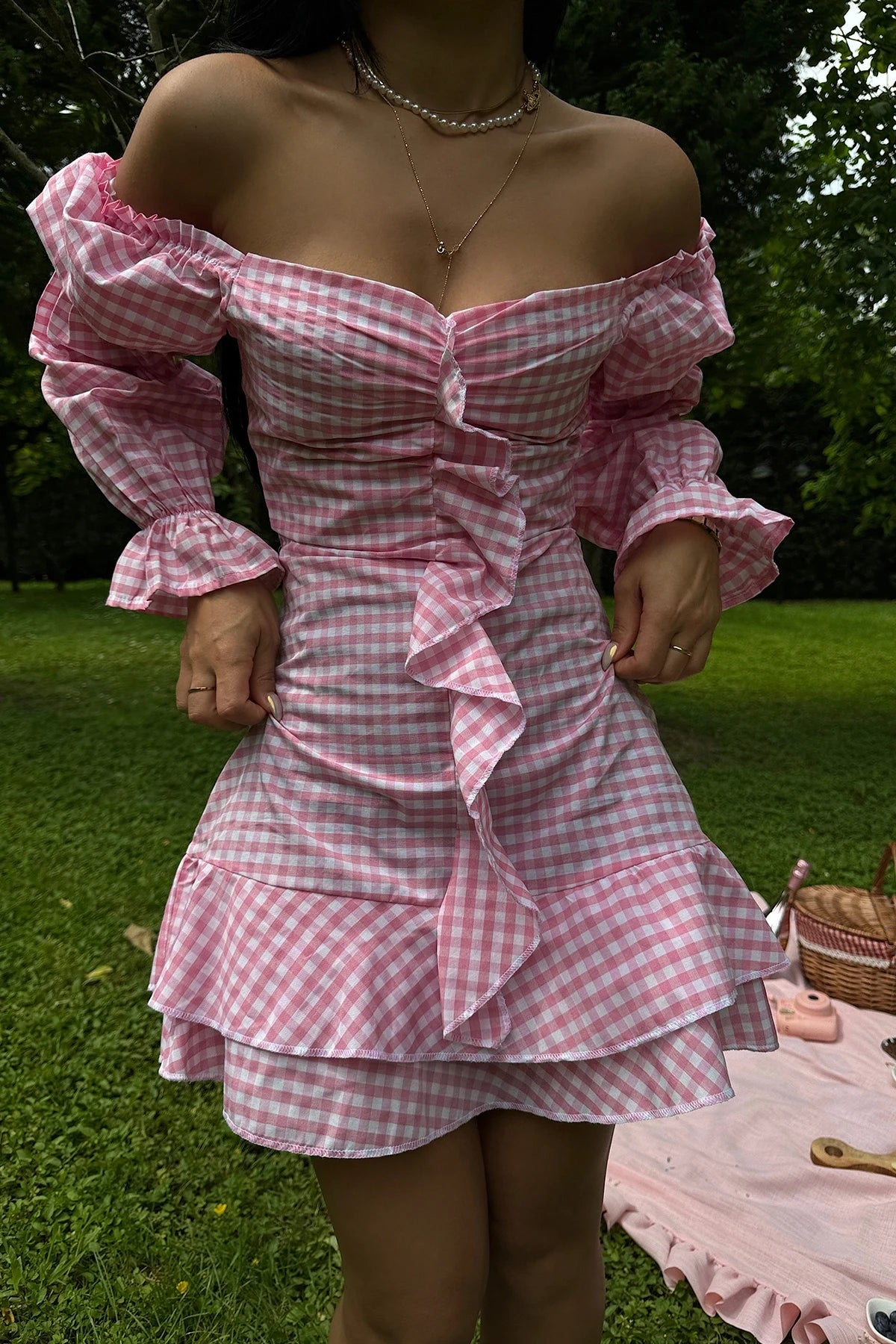 Jolanda Gingham-Kleid