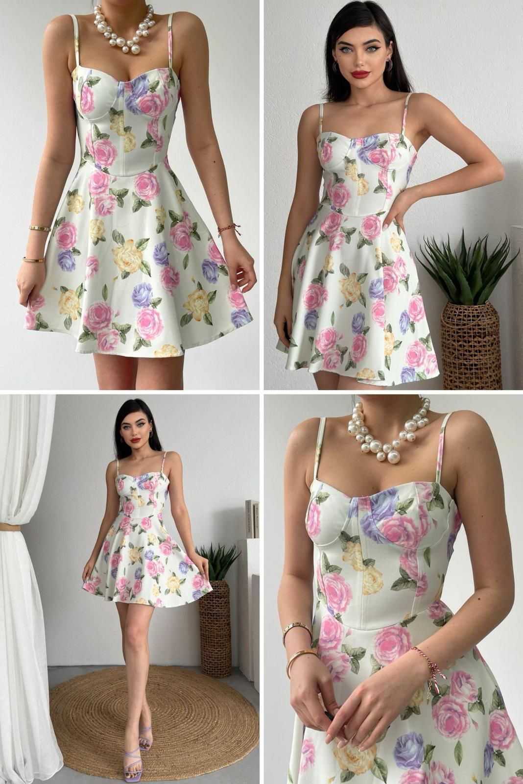 Blumen Minikleid